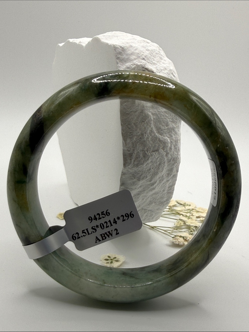 Unique Sunflower style  Burmese Jade Bangle Bracelet